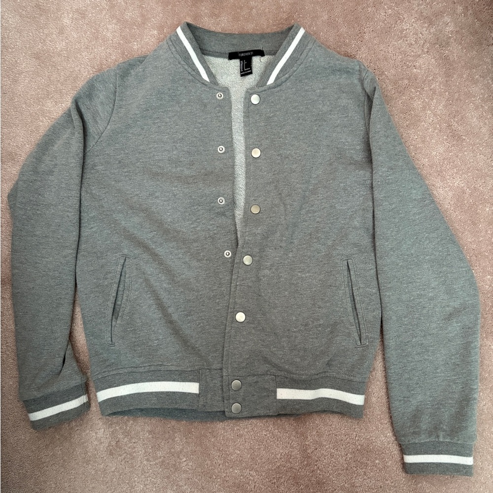 Forever21 Gray Varsity Jacket